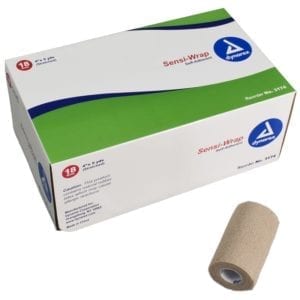 Gauze, Sensi-Wrap, Self-Adherent, Tan, Latex,