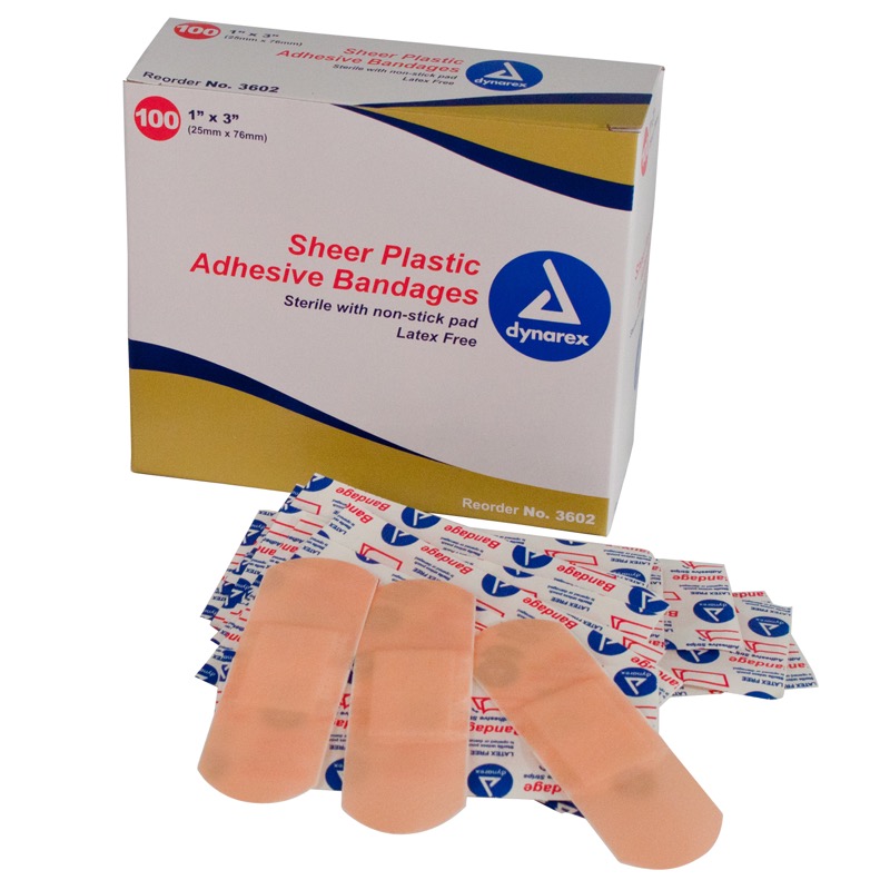 Dynarex Flexible Fabric Adhesive Bandages 3/4 X 3 - 100/box • First Aid  Supplies Online