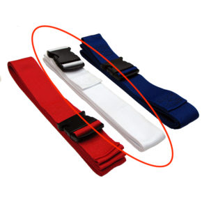 Backboard/Cot Strap, Disposable 2-Piece Loop-Lok Plastic Side Release 5’ Economy Polypropylene