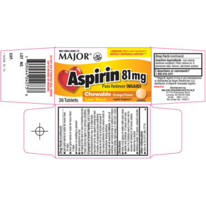 Aspirin, 81mg Chewable,