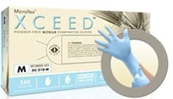 XCEED Powder-Free Nitrile Examination Gloves from MicroFlex xceed powder free nitrile examination gloves from