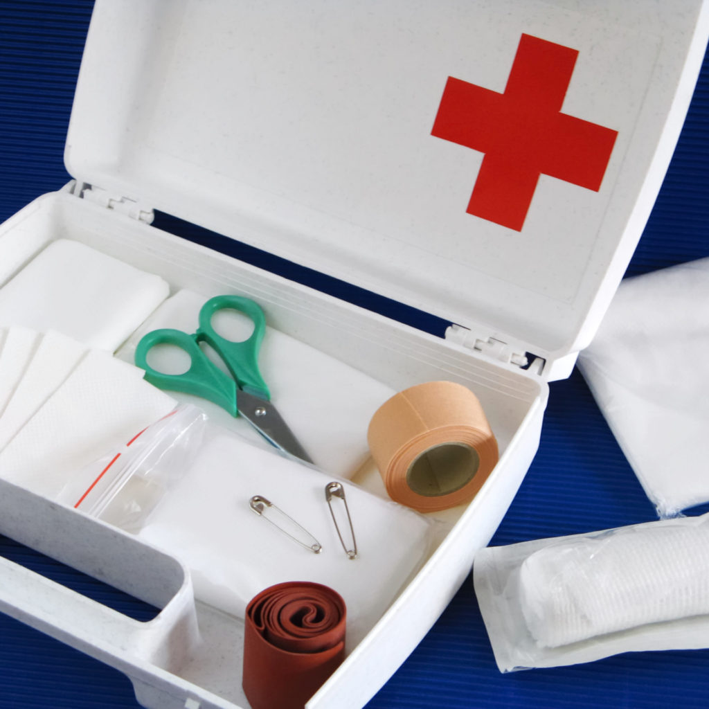 Emergency wound care kit.