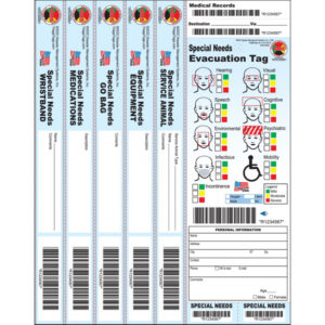 Disaster Evacuation Wristband Tag,