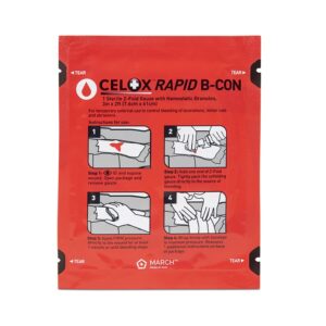 Hemostatic Gauze, Celox Rapid B-Con,