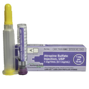 Atropine Sulfate Injection, 0.1 mg/10 mL, Luer Jet Prefilled Syringe,