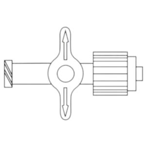 Stopcock, One-Way with Female Luer-Lok Port and Spin-Lock Connector, 0.2mL,