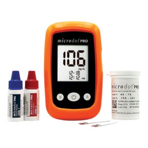 Glucometer, Microdot Pro EMS with Protective Sleeve, and Carring Case,